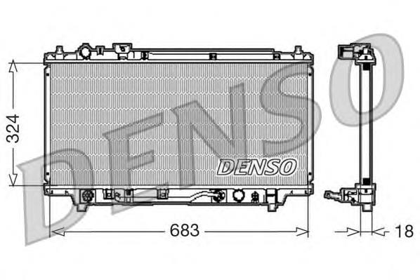 Radiador refrigeración del motor DRM44001 Denso