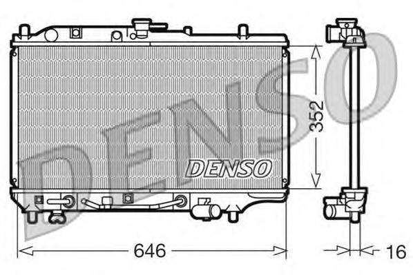 DRM44005 Denso radiador refrigeración del motor