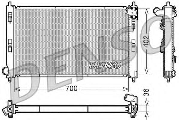 DRM45029 Denso radiador refrigeración del motor