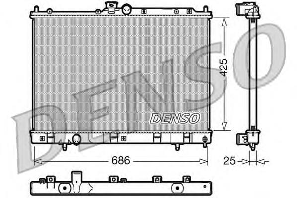 DRM45028 Denso radiador refrigeración del motor