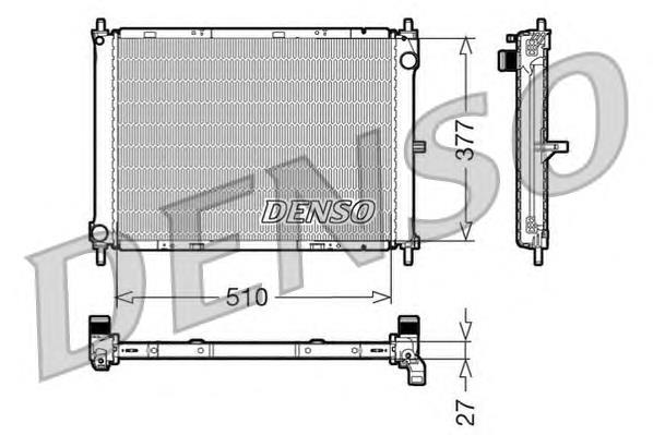 DRM46003 Denso radiador refrigeración del motor