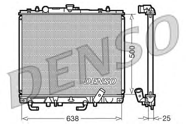 DRM45016 Denso radiador refrigeración del motor