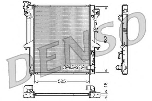 DRM45018 Denso radiador refrigeración del motor