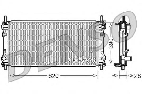 DRM10102 Denso radiador refrigeración del motor