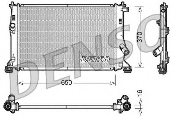 DRM10076 Denso radiador refrigeración del motor