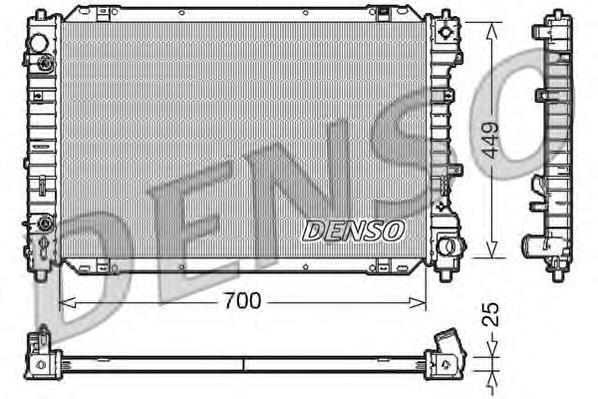 DRM10087 Denso radiador refrigeración del motor