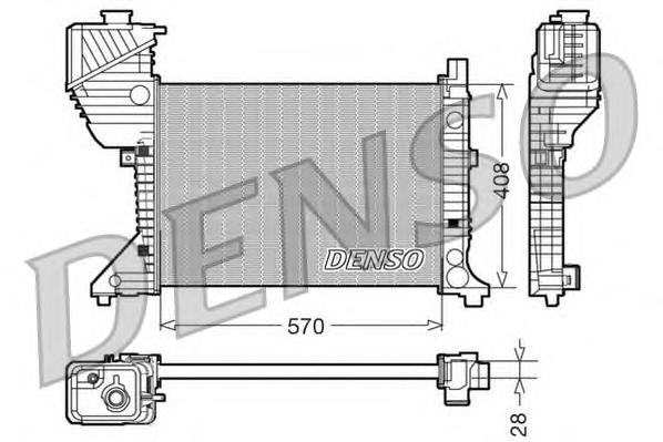 DRM17016 Denso radiador refrigeración del motor