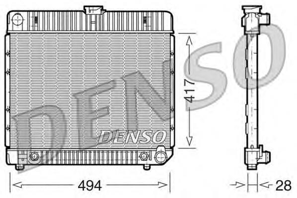 DRM17021 Denso radiador refrigeración del motor