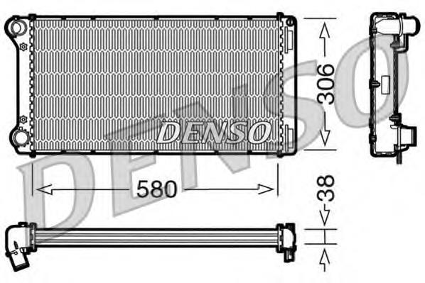 DRM09098 Denso radiador refrigeración del motor