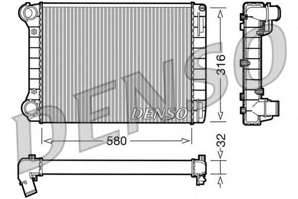 DRM09101 Denso radiador refrigeración del motor