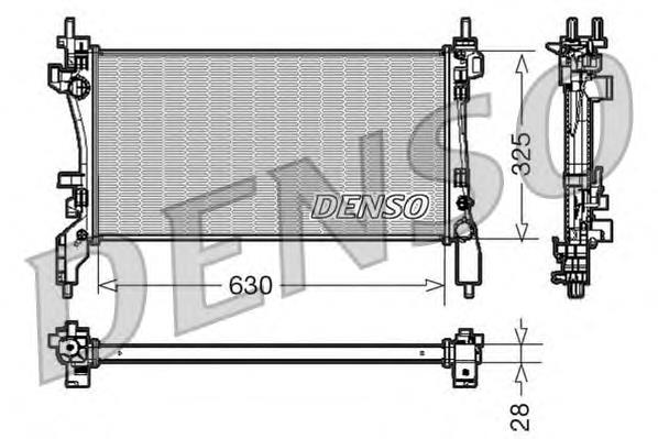 DRM09173 Denso radiador refrigeración del motor