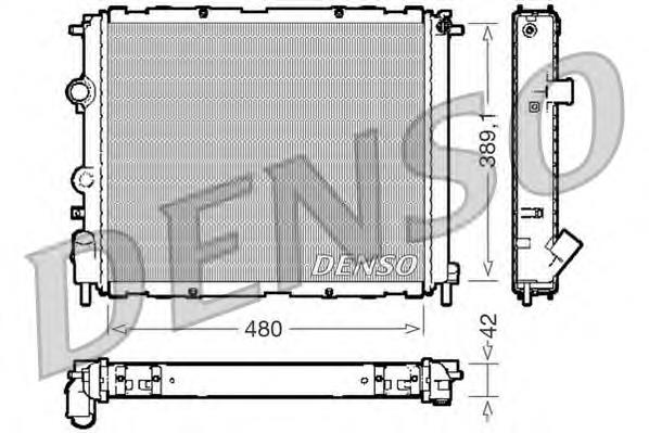 DRM23009 Denso radiador refrigeración del motor