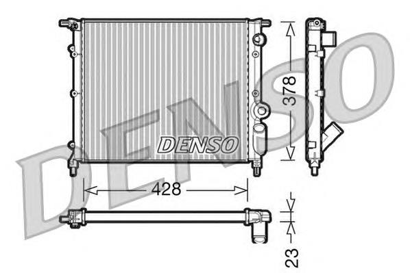 DRM23004 Denso radiador refrigeración del motor