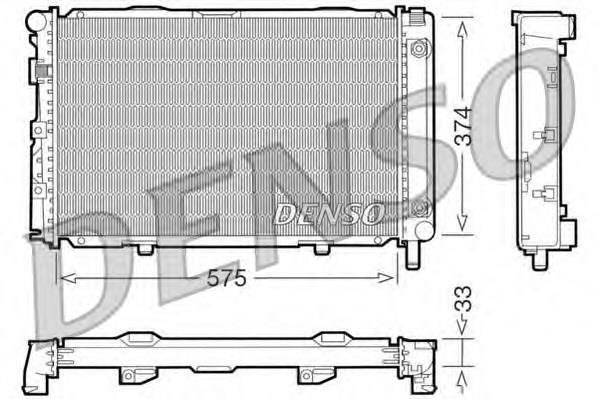 DRM17063 Denso radiador refrigeración del motor