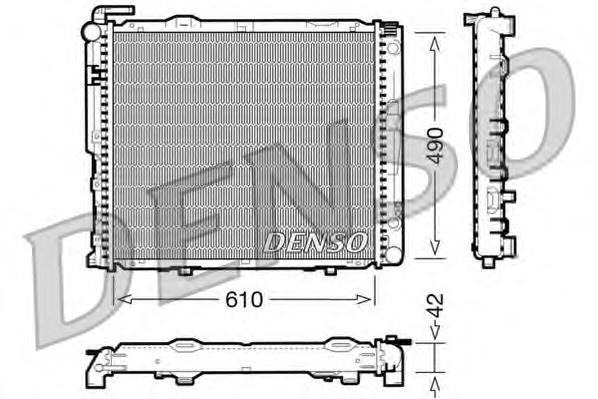 DRM17036 Denso radiador refrigeración del motor