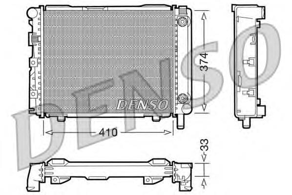 DRM17029 Denso radiador refrigeración del motor