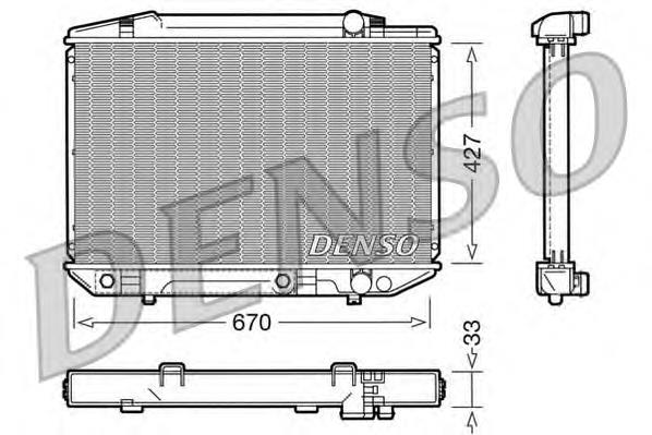 DRM17051 Denso radiador refrigeración del motor