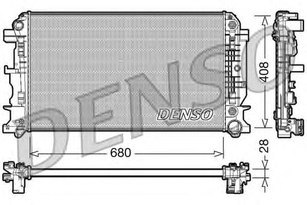 DRM17044 Denso radiador refrigeración del motor