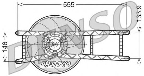 DER09017 Denso ventilador (rodete +motor refrigeración del motor con electromotor completo)