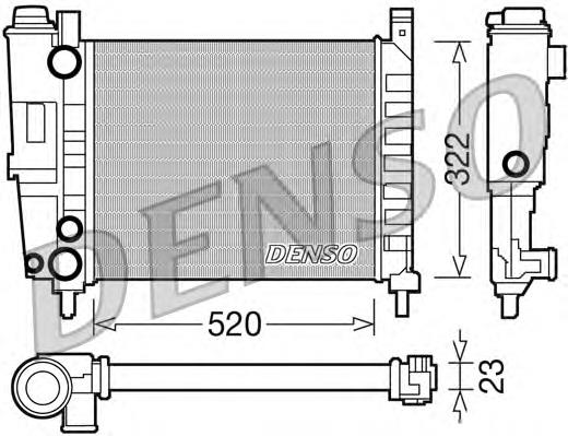 DRM09144 Denso radiador refrigeración del motor