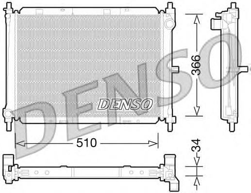 DRM46038 Denso radiador refrigeración del motor