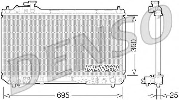 DRM50063 Denso radiador refrigeración del motor