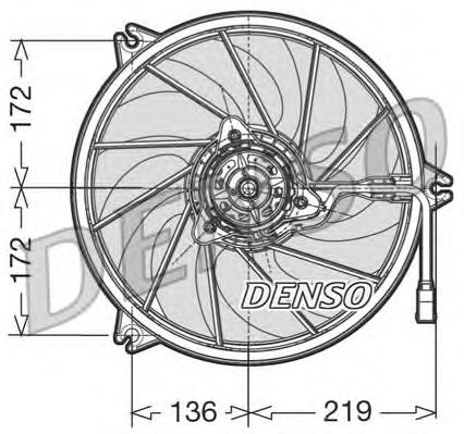 DER21007 Denso ventilador (rodete +motor refrigeración del motor con electromotor completo)