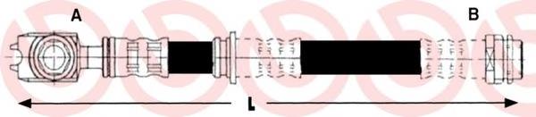 T 85 113 Brembo latiguillo de freno delantero