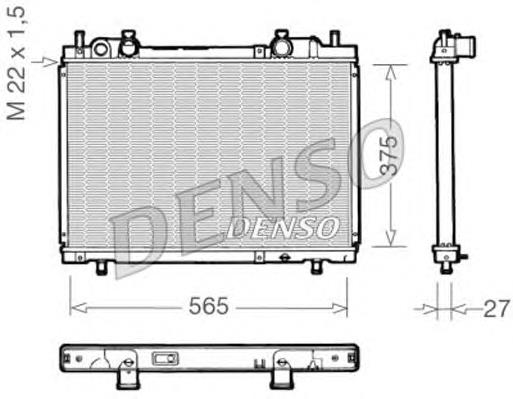 DRM09025 Denso radiador refrigeración del motor