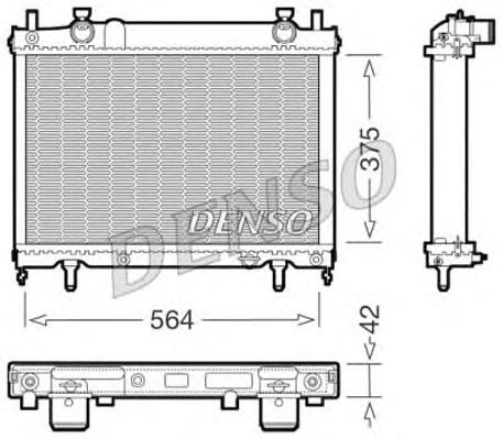 DRM09023 Denso radiador refrigeración del motor