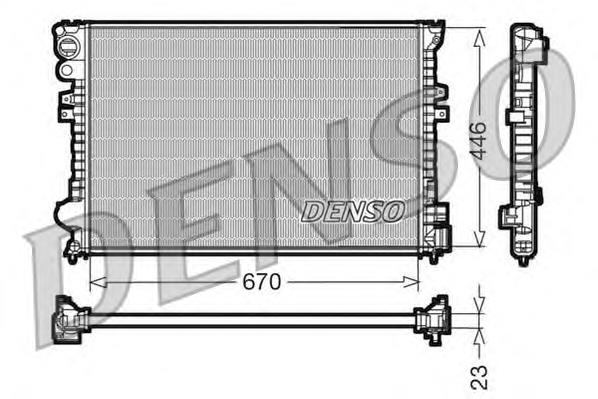 DRM07055 Denso radiador refrigeración del motor