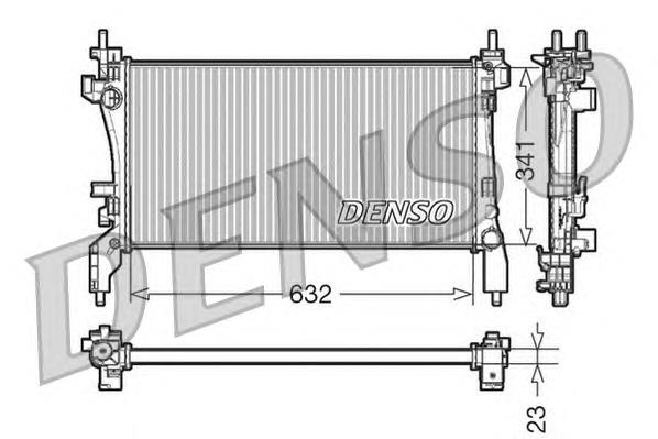 DRM07040 Denso radiador refrigeración del motor