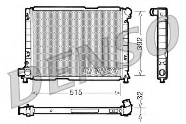 DRM09050 Denso radiador refrigeración del motor