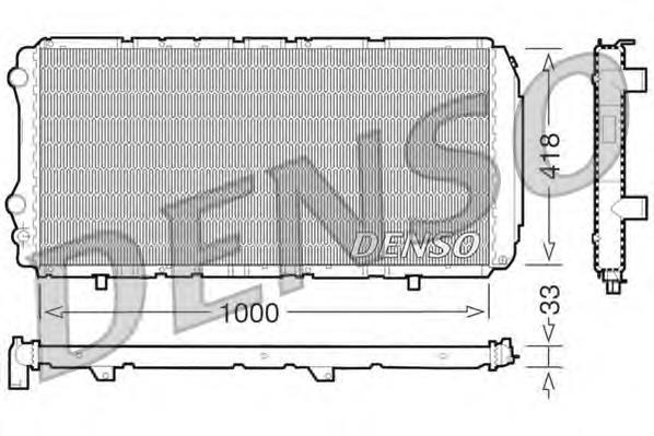 DRM09075 Denso radiador refrigeración del motor