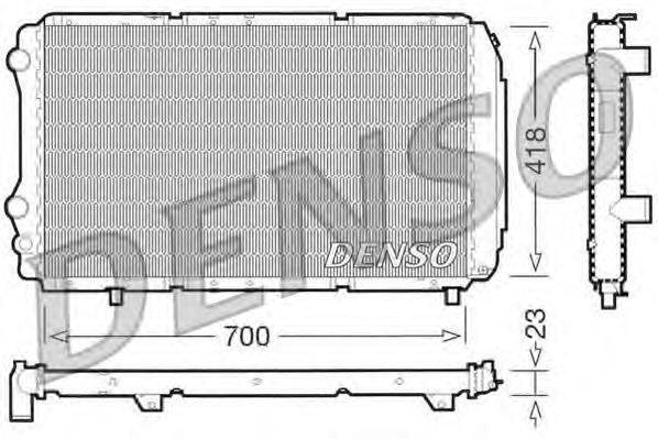 DRM09077 Denso radiador refrigeración del motor