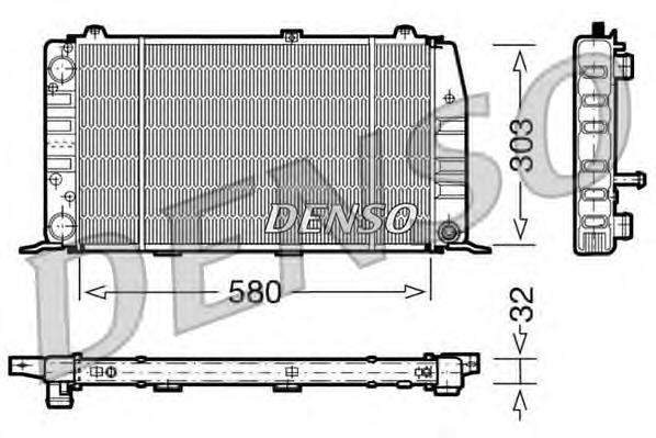 DRM02010 Denso radiador refrigeración del motor