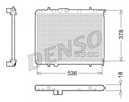 Radiador refrigeración del motor DRM21034 Denso