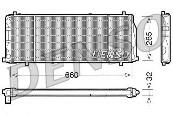 DRM02004 Denso radiador refrigeración del motor