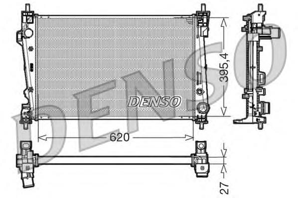 DRM01006 Denso radiador refrigeración del motor