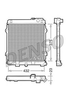 DRM05031 Denso radiador refrigeración del motor