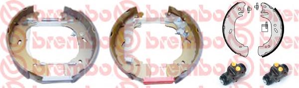 K68069 Brembo juego de zapatas de frenos de tambor, con cilindros, completo