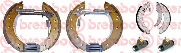 K68056 Brembo juego de zapatas de frenos de tambor, con cilindros, completo