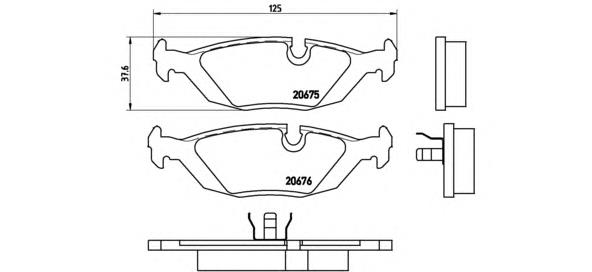 P 06 009 Brembo pastillas de freno traseras