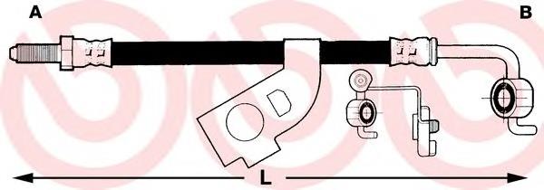 T23010 Brembo latiguillo de freno delantero