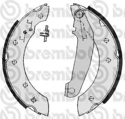 S86502 Brembo zapatas de frenos de tambor traseras