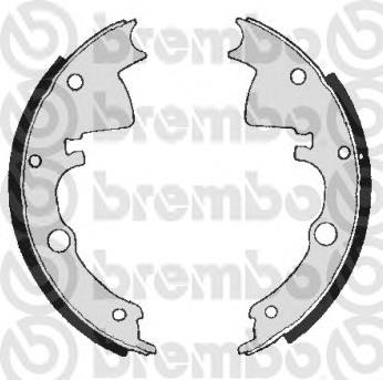 SA6503 Brembo zapatas de frenos de tambor traseras