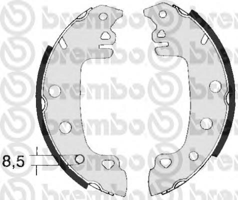 S23538 Brembo zapatas de frenos de tambor traseras