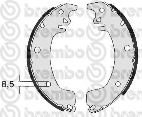 S68514 Brembo zapatas de frenos de tambor traseras