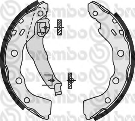 S 54 515 Brembo zapatas de frenos de tambor traseras