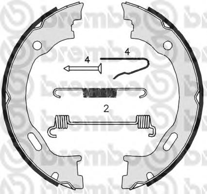 S50515 Brembo juego de zapatas de frenos, freno de estacionamiento